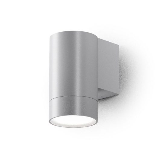 Gea luce ges1060 applique da esterno a cilindro monoemissione grigio alluminio gu10 ip54