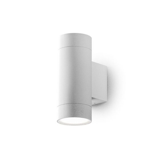 Gea luce ges1060 applique da esterno a cilindro biemissione bianca 2xgu10 ip54