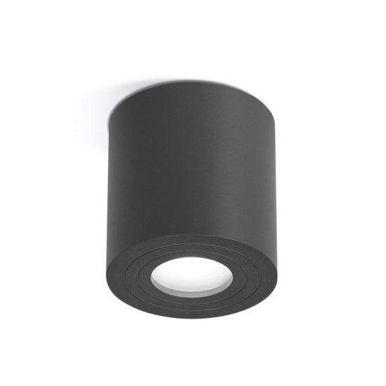 Gea luce sulis faretto da soffitto da esterno a cilindro grigio antracite gu10 ip65