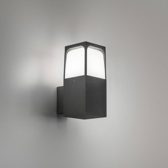 Gea luce ges2020 applique da esterno rettangolare grigio antracite e27 ip44