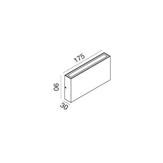 Gea luce ges2210 applique da esterno biemissione piccola bianca led 2x5w cct 3000-5000k ip65