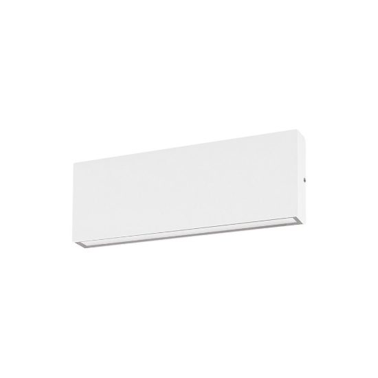 Gea luce ges2210 applique da esterno biemissione grande bianca led 2x10w cct 3000-5000k ip65