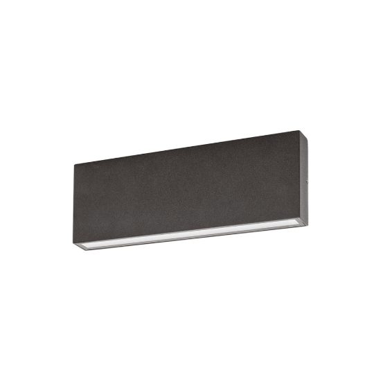 Gea luce ges2210 applique da esterno biemissione grande antracite led 2x10w cct 3000-5000k ip65