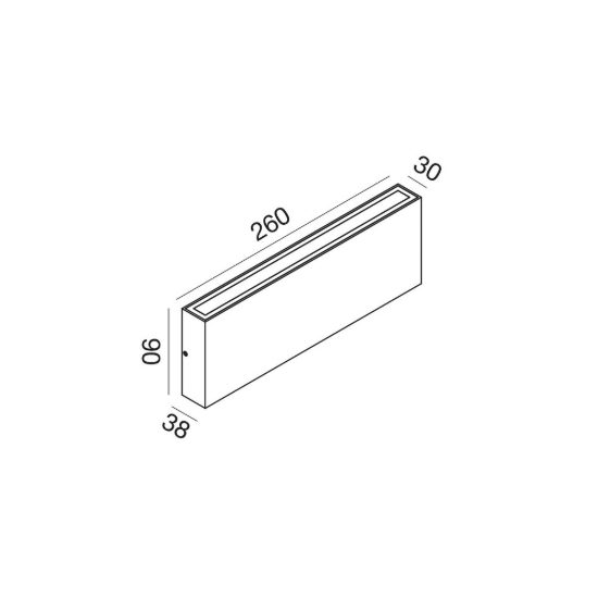 Gea luce ges2210 applique da esterno biemissione grande antracite led 2x10w cct 3000-5000k ip65