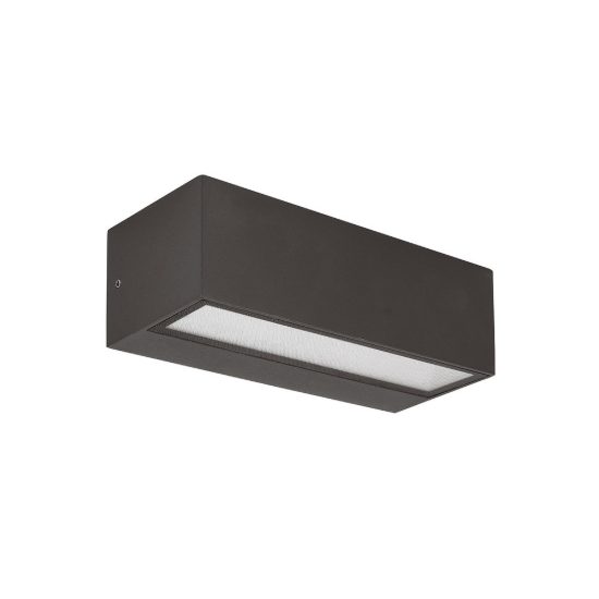 Gea luce ges2240 applique da esterno biemissione piccola antracite led 2x6w cct 3000-5000k ip65