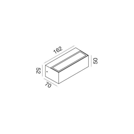 Gea luce ges2240 applique da esterno biemissione piccola antracite led 2x6w cct 3000-5000k ip65