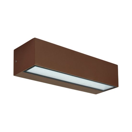 Gea luce ges2240 applique da esterno biemissione media marrone led 2x10w cct 3000-5000k ip65