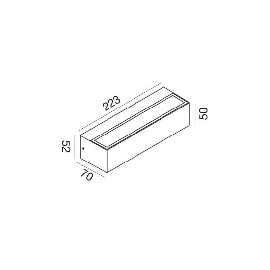 Gea luce ges2240 applique da esterno biemissione media marrone led 2x10w cct 3000-5000k ip65