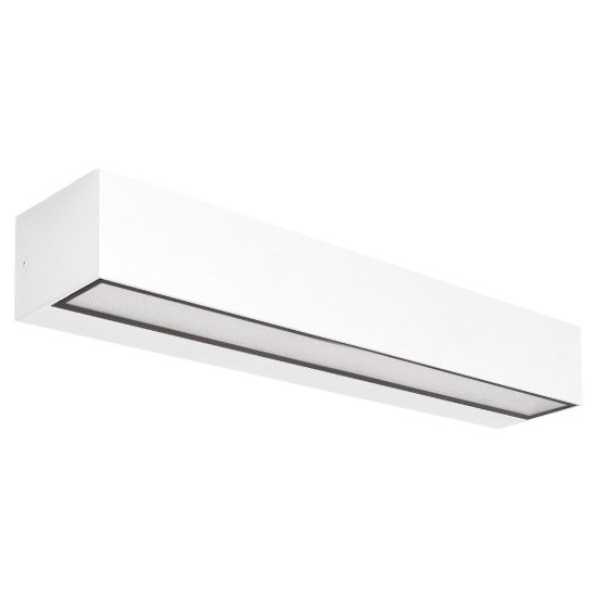 Gea luce ges2240 applique da esterno biemissione grande bianca led 2x18w cct 3000-5000k ip65