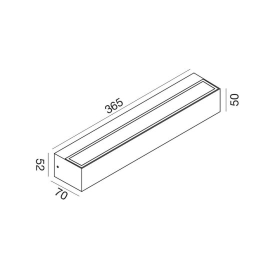 Gea luce ges2240 applique da esterno biemissione grande bianca led 2x18w cct 3000-5000k ip65