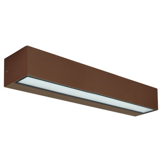 Gea luce ges2240 applique da esterno biemissione grande marrone led 2x18w cct 3000-5000k ip65