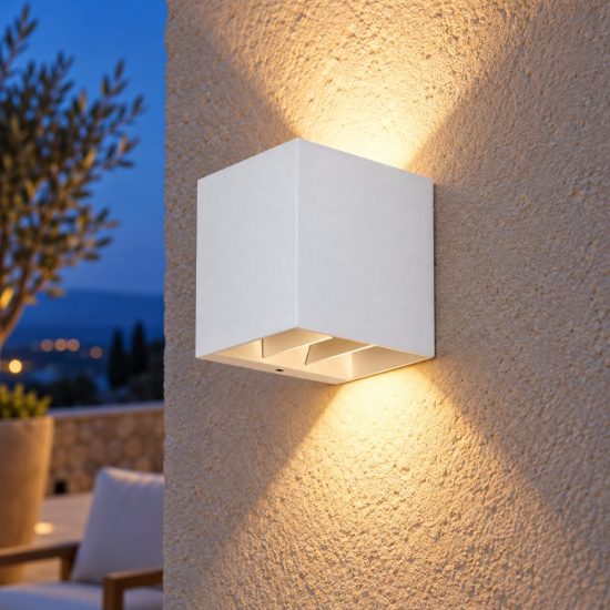 Gea luce ges2300 applique da esterno monoemissione bianca led 10w cct 3000-6500k ip65