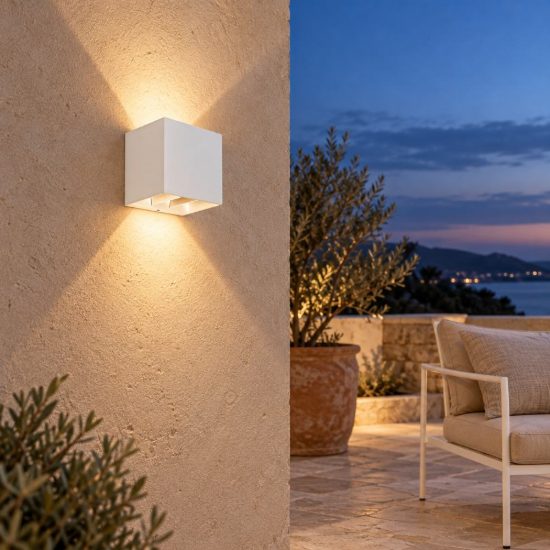 Gea luce ges2300 applique da esterno monoemissione bianca led 10w cct 3000-6500k ip65
