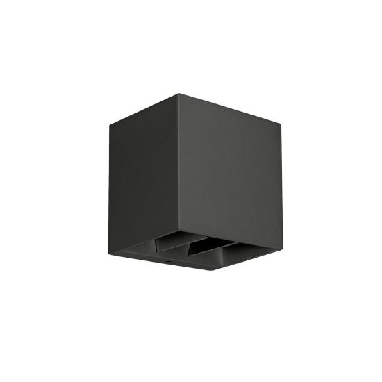 Gea luce ges2300 applique da esterno monoemissione antracite led 10w cct 3000-6500k ip65