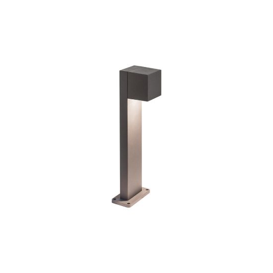 Gea luce ges2300 lampioncino da giardino paletto rettangolare antracite led 10w cct 3000-6500k ip65