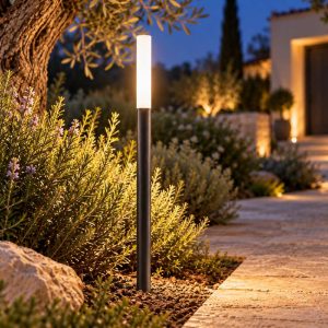 Gea luce ges2430 lampioncino da giardino paletto piccolo antracite led 3w 3000k ip65
