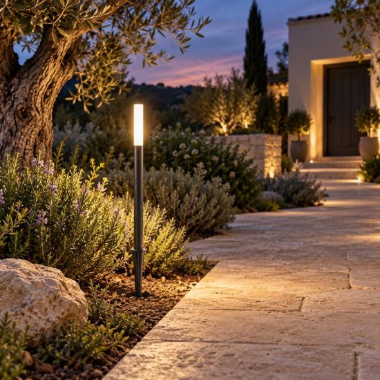 Gea luce ges2430 lampioncino da giardino paletto piccolo antracite led 3w 3000k ip65
