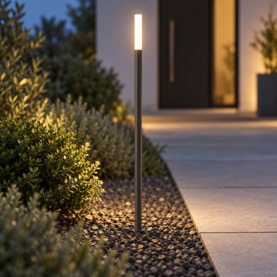 Gea luce ges2430 lampioncino da giardino paletto medio antracite led 3w 3000k ip65