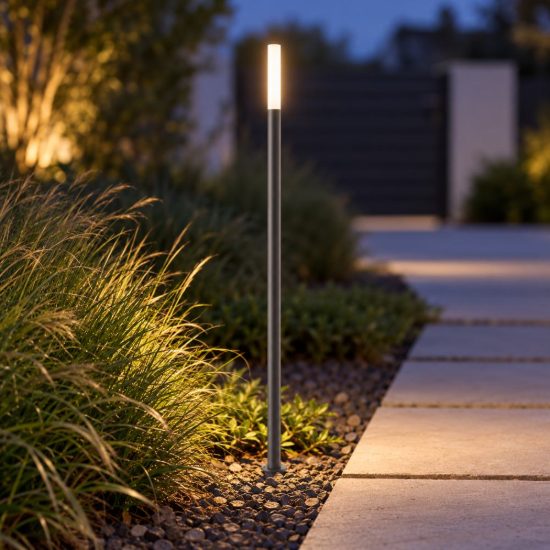 Gea luce ges2430 lampioncino da giardino paletto medio antracite led 3w 4000k ip65