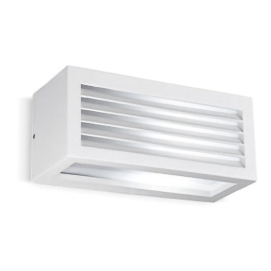 Gea luce ges310 applique da esterno rettangolare biemissione bianca e27 ip54