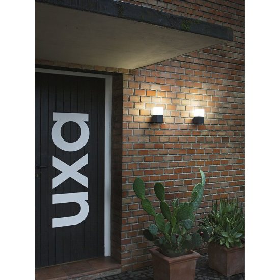 Gea luce aditi applique da esterno rettangolare bianca e27 ip44