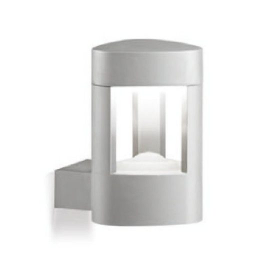 Gea luce janet applique da esterno rettangolare grigio metallizzato gx53 ip54