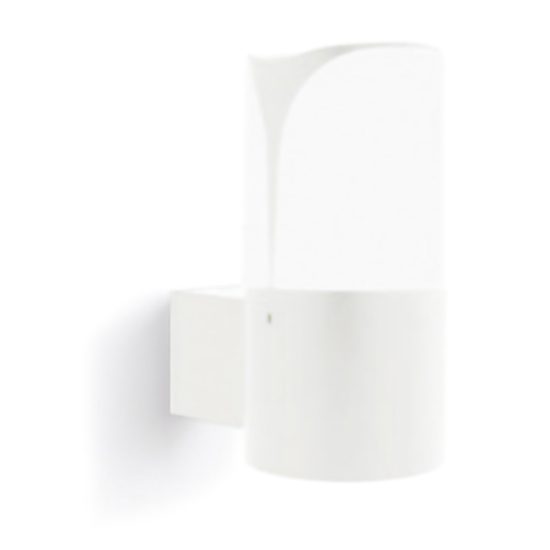 Gea luce ges713 applique da esterno a cilindro bianca e27 ip44