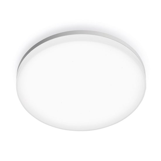 Gea luce ges830 plafoniera da esterno led 18w 4000k ip66 moderna rotonda bianca