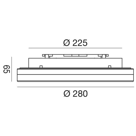 Gea luce ges830 plafoniera da esterno led 18w 4000k ip66 moderna rotonda bianca