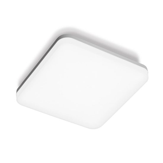 Gea luce ges832 plafoniera da esterno led 18w 4000k ip66 moderna quadrata bianca