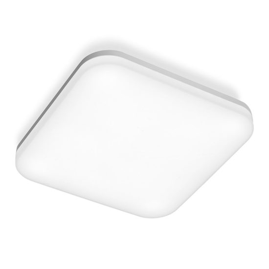 Gea luce ges832 plafoniera da esterno led 30w 4000k ip66 moderna quadrata bianca