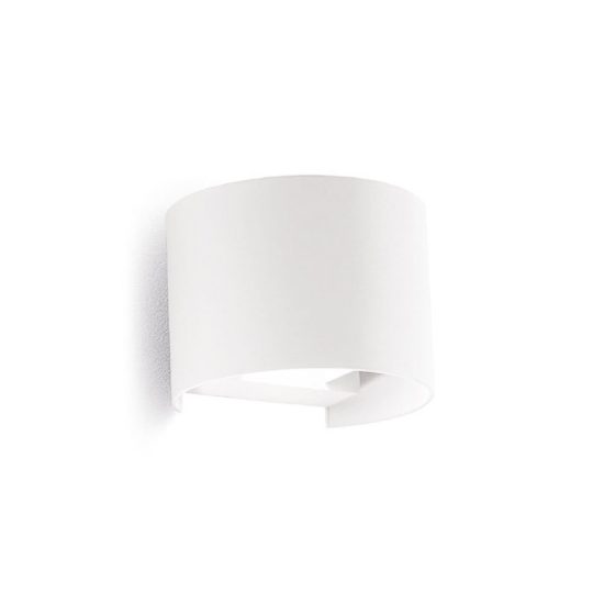 Gea luce ges871n applique da esterno curva biemissione bianca led 2x10w 4000k ip65