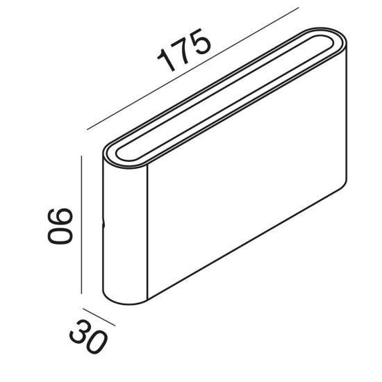 Gea luce ges880c applique da esterno biemissione piccola marrone led 2x6w 4000k ip54
