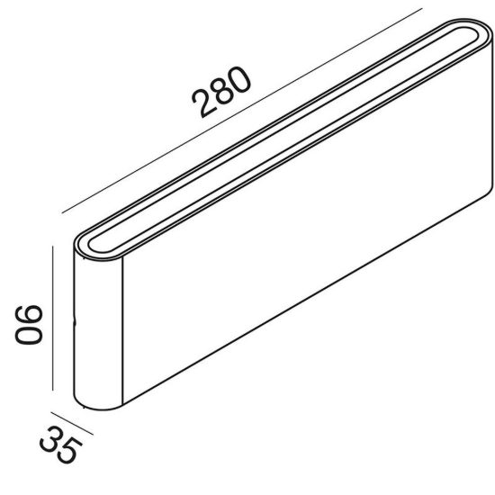Gea luce ges880c applique da esterno biemissione grande grigio antracite led 2x12w 4000k ip54