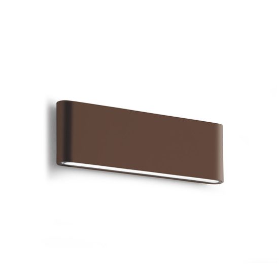 Gea luce ges880c applique da esterno biemissione grande marrone led 2x12w 3000k ip54