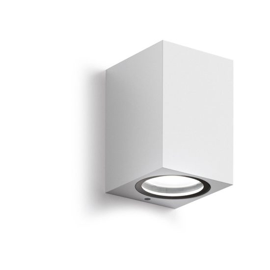 Gea luce shin applique da esterno rettangolare monoemissione bianca gu10 ip44