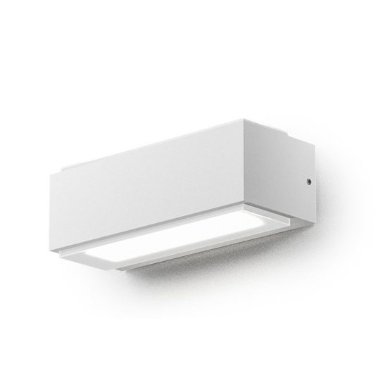 Gea luce ges960 applique da esterno biemissione piccola bianca led 2x5w 4000k ip65
