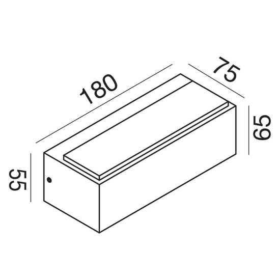 Gea luce ges960 applique da esterno biemissione piccola ruggine led 2x5w 4000k ip65