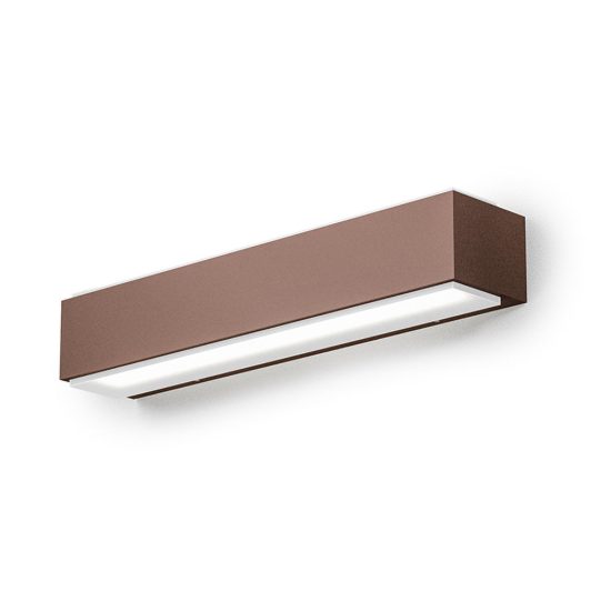 Gea luce ges960 applique da esterno biemissione grande ruggine led 2x10w 4000k ip65