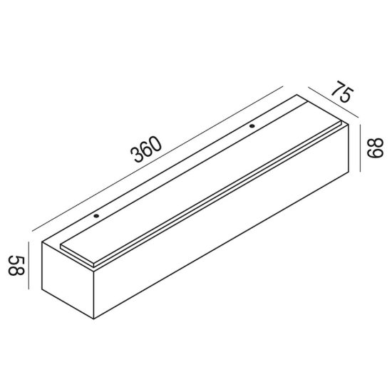 Gea luce ges960 applique da esterno biemissione grande ruggine led 2x10w 3000k ip65