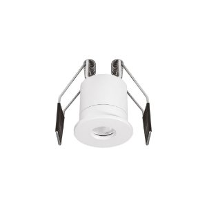 Gea luce gfa1920c faretto da incasso per cartongesso rotondo bianco satinato ip65 led 3w 3000k