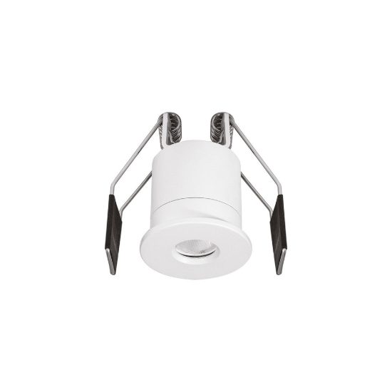 Gea luce gfa1920c faretto da incasso per cartongesso rotondo bianco satinato ip65 led 3w 3000k