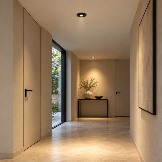 Gea luce gfa1920c faretto da incasso per cartongesso rotondo nero satinato ip65 led 3w 3000k