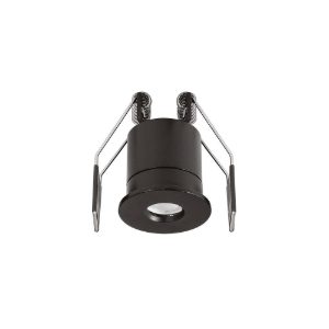 Gea luce gfa1920c faretto da incasso per cartongesso rotondo nero satinato ip65 led 3w 4000k