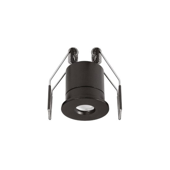 Gea luce gfa1920c faretto da incasso per cartongesso rotondo nero satinato ip65 led 3w 4000k