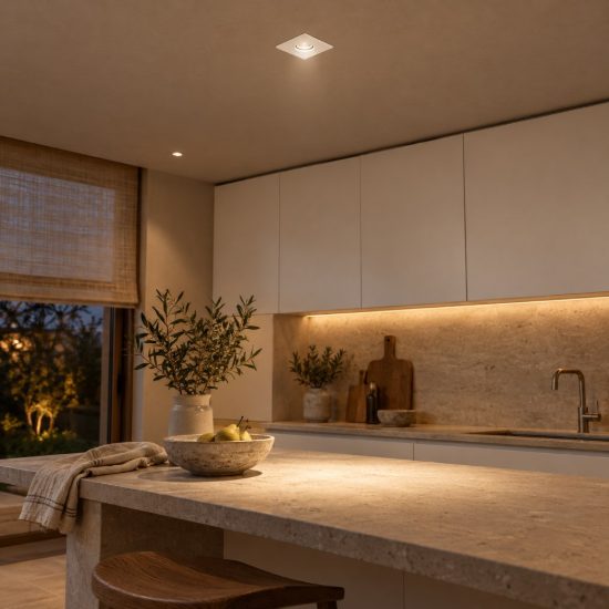 Gea luce gfa1922c faretto da incasso per cartongesso quadrato bianco satinato ip65 led 3w 3000k