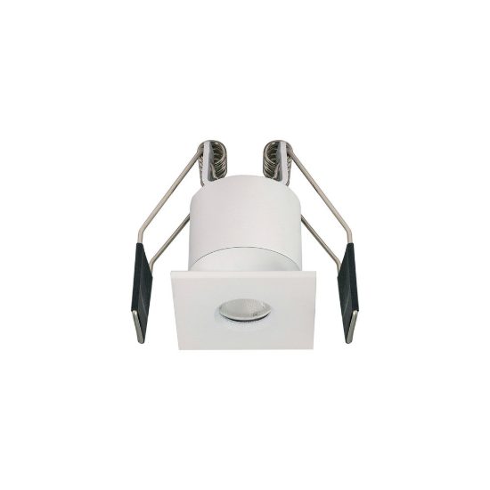 Gea luce gfa1922c faretto da incasso per cartongesso quadrato bianco satinato ip65 led 3w 3000k