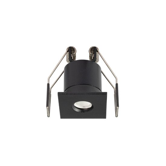 Gea luce gfa1922c faretto da incasso per cartongesso quadrato nero satinato ip65 led 3w 3000k