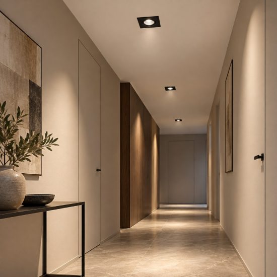 Gea luce gfa1922c faretto da incasso per cartongesso quadrato nero satinato ip65 led 3w 4000k