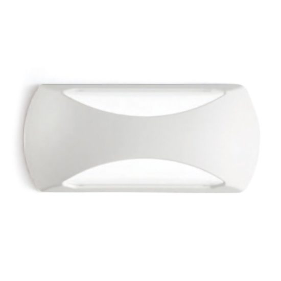 Gea luce gpl252 applique da esterno rettangolare bianca led 12w 4000k ip65